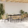  Kert étkező szett 7 pcs Barna polirattan