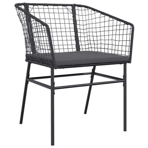  Kert étkező szett 5 pcs Fekete polirattan