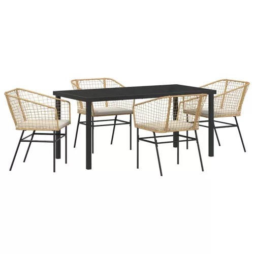  Kert étkező szett 5 pcs Barna polirattan