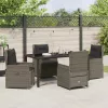  Kert étkező szett 5 pcs Szürke polirattan