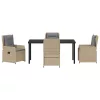  Kert étkező szett 5 pcs Beige és Világosszürke polirattan