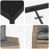  Kert étkező szett 7 pcs Beige és Világosszürke polirattan