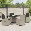  Kert étkező szett 5 pcs Világosszürke polirattan