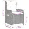  Kert étkező szett 5 pcs Világosszürke polirattan