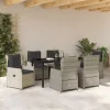  Kert étkező szett 7 pcs Világosszürke polirattan