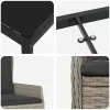  Kert étkező szett 7 pcs Világosszürke polirattan
