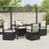  Kert étkező szett 5 pcs Fekete polirattan