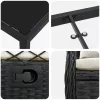  Kert étkező szett 7 pcs Fekete polirattan
