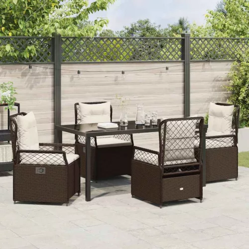  Kert étkező szett 5 pcs Barna polirattan