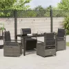  Kert étkező szett 5 pcs Szürke polirattan