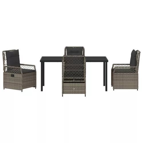  Kert étkező szett 5 pcs Szürke polirattan