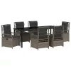  Kert étkező szett 7 pcs Szürke polirattan