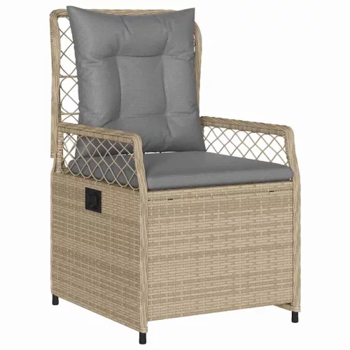  Kert étkező szett 5 pcs Beige és Világosszürke polirattan