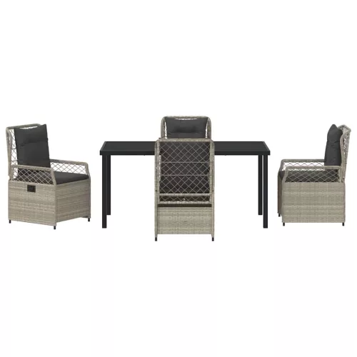  Kert étkező szett 5 pcs Világosszürke polirattan