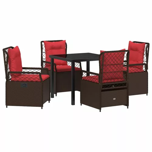  Kert étkező szett 5 pcs Barna polirattan