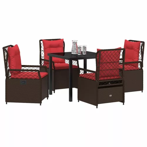  Kert étkező szett 5 pcs Barna polirattan