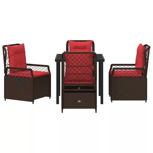  Kert étkező szett 5 pcs Barna polirattan