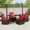  Kert étkező szett 5 pcs Barna polirattan