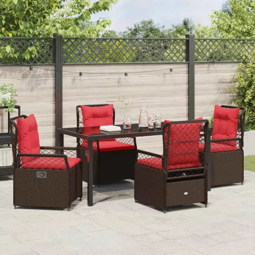  Kert étkező szett 5 pcs Barna polirattan