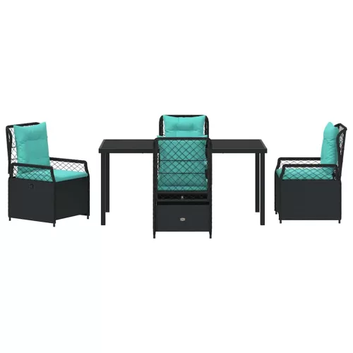 Kert étkező szett 5 pcs Fekete polirattan