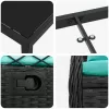  Kert étkező szett 5 pcs Fekete polirattan