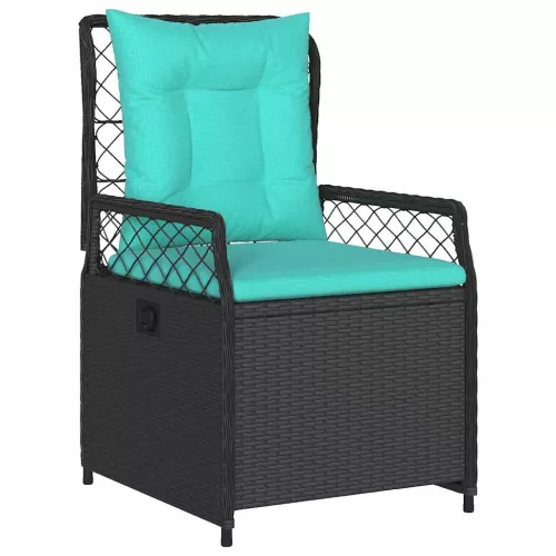  Kert étkező szett 7 pcs Fekete polirattan