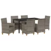  Kert étkező szett 7 pcs Szürke polirattan
