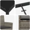  Kert étkező szett 7 pcs Szürke polirattan