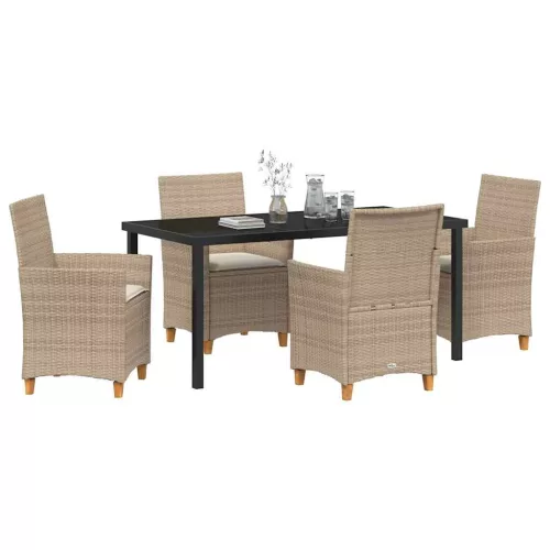  Kert étkező szett 5 pcs Bézs polirattan