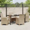  Kert étkező szett 5 pcs Bézs polirattan