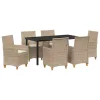  Kert étkező szett 7 pcs Bézs polirattan