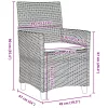  Kert étkező szett 7 pcs Bézs polirattan