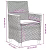  Kert étkező szett 5 pcs Bézs polirattan