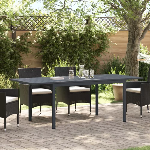  Bővíthető kertasztal 2 db Anthracite 210x90x73 cm Acél