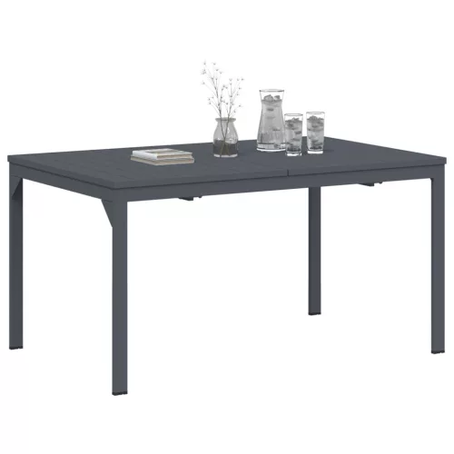  Bővíthető kertasztal 2 db Anthracite 210x90x73 cm Acél