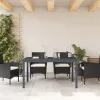  Bővíthető kertasztal 2 db Anthracite 210x90x73 cm Acél