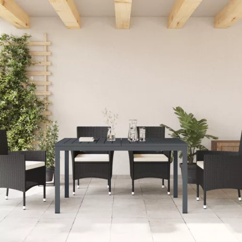  Bővíthető kertasztal 2 db Anthracite 210x90x73 cm Acél