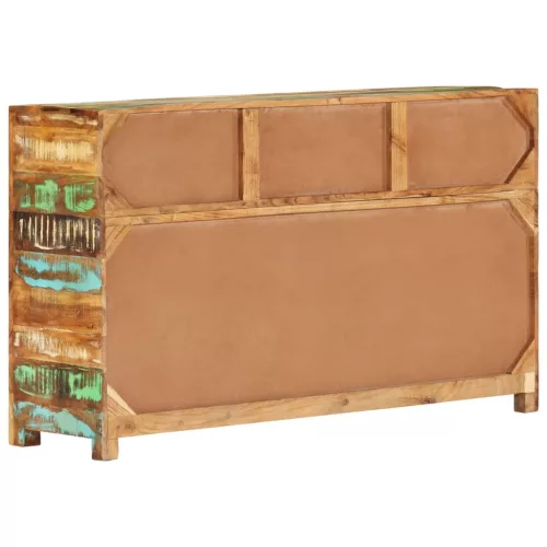  tömör újrahasznosított fa tálalószekrény 110 x 30 x 65 cm