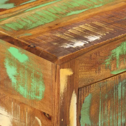  tömör újrahasznosított fa tálalószekrény 110 x 30 x 65 cm