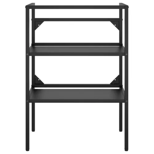  fekete vas fürdőszobai mosdókagylókeret 59 x 38 x 83 cm