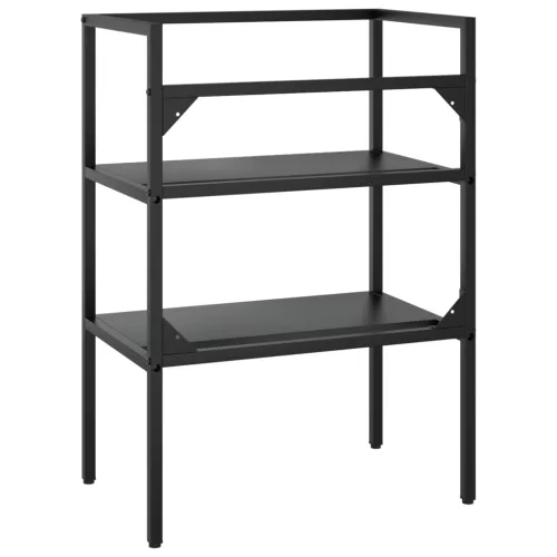  fekete vas fürdőszobai mosdókagylókeret 59 x 38 x 83 cm