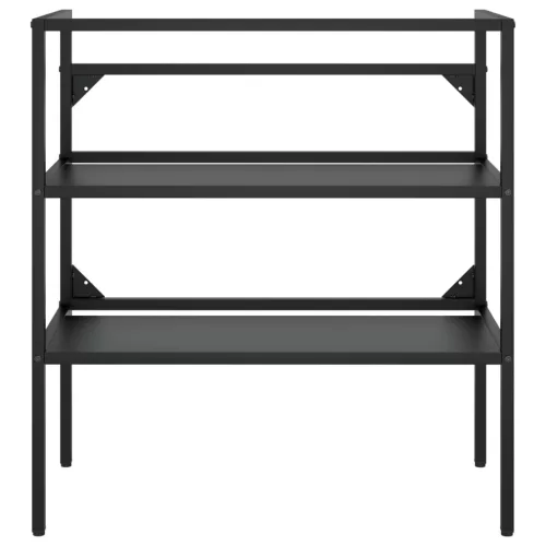  fekete vas fürdőszobai mosdókagylókeret 79 x 38 x 83 cm