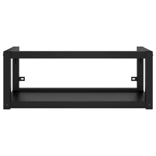  fekete vas fürdőszobai fali mosdókagylókeret 79 x 38 x 31 cm