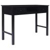  fekete tömör császárfa íróasztal 108 x 45 x 76 cm