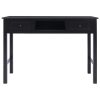  fekete tömör császárfa íróasztal 108 x 45 x 76 cm