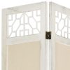  5 paneles krémszínű szövetparaván 175 x 165 cm