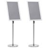  A3 Pedestal Posztertartók 2 db Ezüst Alumínium Ötvözet