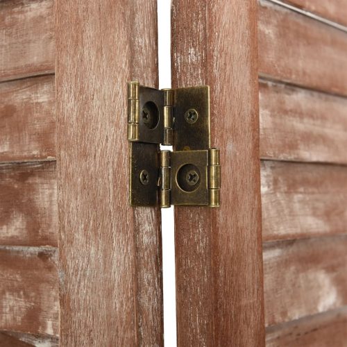  6 paneles barna tömör császárfa paraván 210 x 165 cm