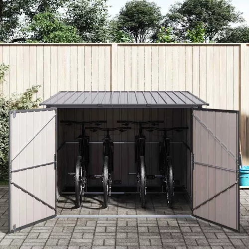 Bicikli Sátor 3 pcs Antracit 215 x 206 x 157 cm Fém
