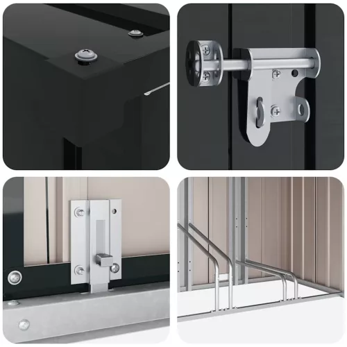  Bicikli Sátor 3 pcs Antracit 215 x 206 x 157 cm Fém
